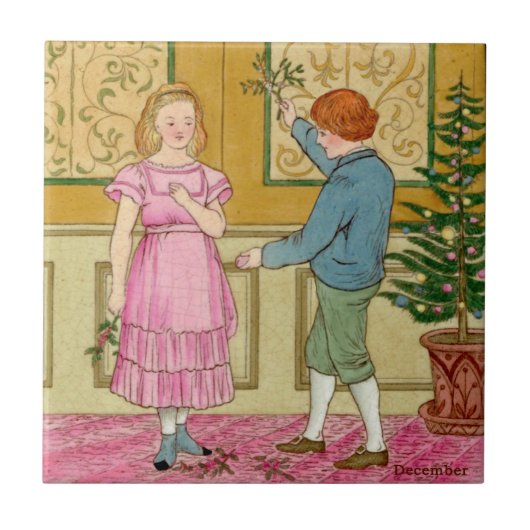 Polychrome Wedgwood Antiquariat Repro Fliese (Vorderseite)