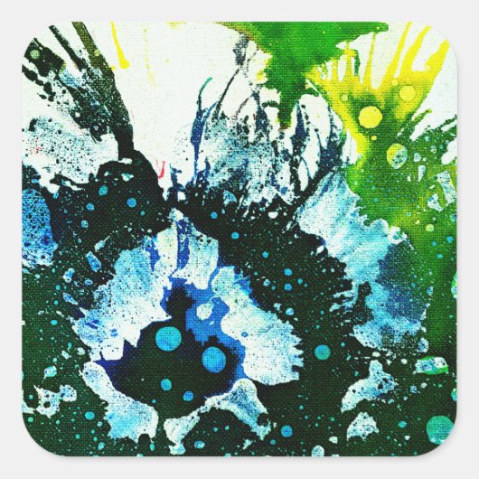 Polychromoptic #2C durch Michael Moffa Quadratischer Aufkleber (Vorderseite)