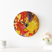 Polychromoptic #3 durch Michael Moffa Große Wanduhr (Zuhause)