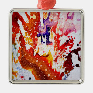 Polychromoptik #1A von Michael Moffa Silbernes Ornament