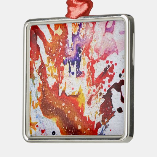 Polychromoptik #1A von Michael Moffa Silbernes Ornament (Links)