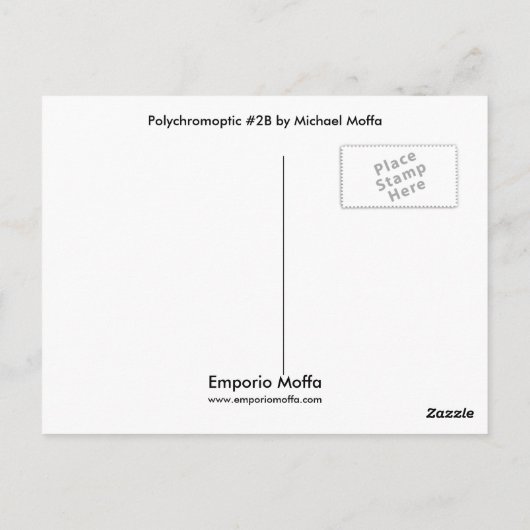Polychromoptik #2B von Michael Moffa Postkarte (Rückseite)