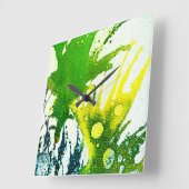 Polychromoptik #2B von Michael Moffa Quadratische Wanduhr (Winkel)