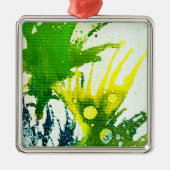 Polychromoptik #2B von Michael Moffa Silbernes Ornament (Vorne)