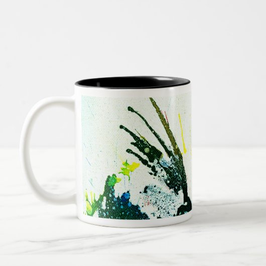 Polychromoptik #2B von Michael Moffa Zweifarbige Tasse (Links)