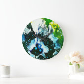 Polychromoptik #2C von Michael Moffa Große Wanduhr (Zuhause)