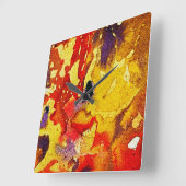 Polychromoptik #3 von Michael Moffa Quadratische Wanduhr (Winkel)