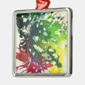 Polychromoptik #4 von Michael Moffa Silbernes Ornament (Links)