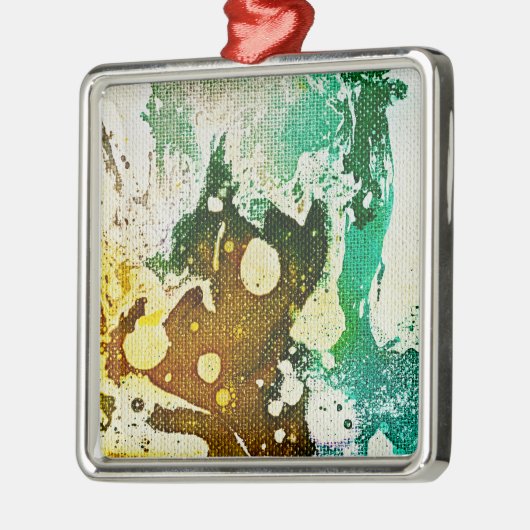 Polychromoptik #5 von Michael Moffa Silbernes Ornament (Links)