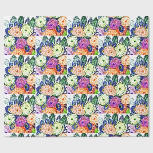 polycromatisch geschenkpapier (Flach)