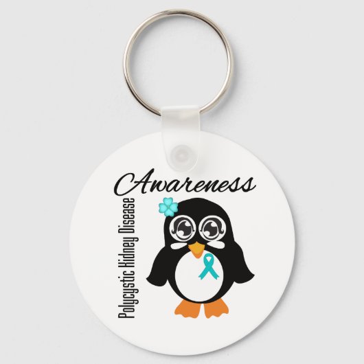 Polycystic Kidney Disease Awareness Penguin Schlüsselanhänger (Vorderseite)