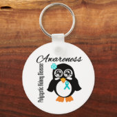 Polycystic Kidney Disease Awareness Penguin Schlüsselanhänger (Vorderseite)