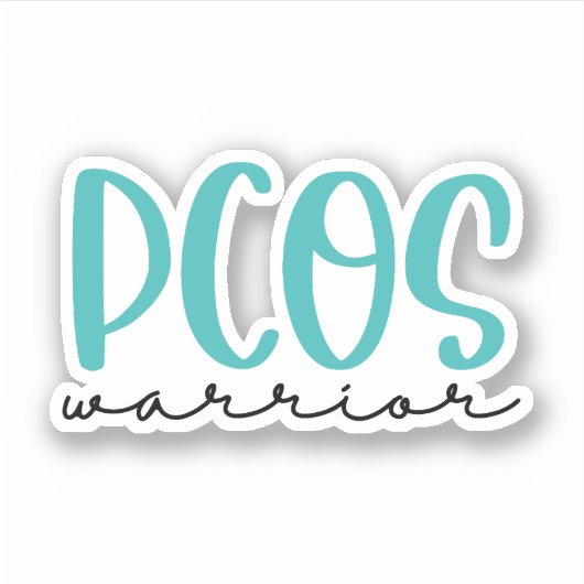 Polycystic Ovary Syndrome Awareness, PCOS Warrior Aufkleber (Vorderseite)