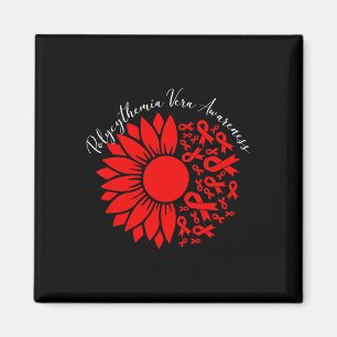 Polycythaemia Vera-Bewusstsein Rote Sonnenblume Mp Magnet