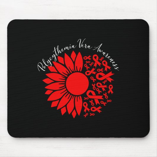 Polycythaemia Vera Bewusstsein Rote Sonnenblume Mp Mousepad (Vorne)