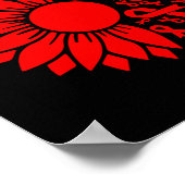 Polycythaemia Vera Bewusstsein Rote Sonnenblume Mp Poster (Ecke)