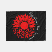 Polycythaemia Vera Bewusstsein roter Sonnenblume M Fleecedecke (Vorderseite (Horizontal))