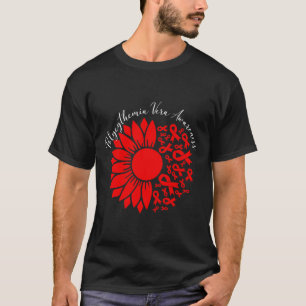 Polycythaemia Vera-Bewusstsein roter Sonnenblume M T-Shirt