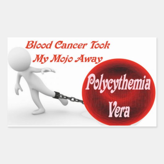 Polycythemia Vera Cancer hat mein Mojo genommen Rechteckiger Aufkleber (Vorderseite)