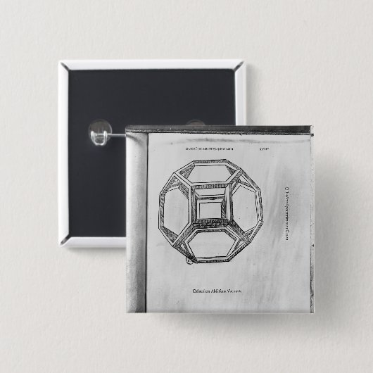 Polyeder, von 'De Divina Proportione' Button (Vorne & Hinten)