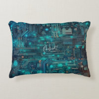 Polyester-Akzent-Pillow 16"x12" des Tron Circuit B