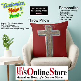 Polyester Pillow Red Background Kissen