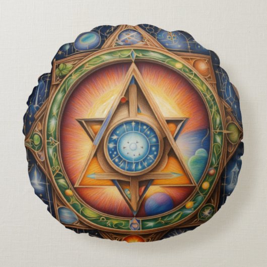 Polyester-Rundwurfkissen mit benutzerdefinierter B Rundes Kissen (Vorderseite)