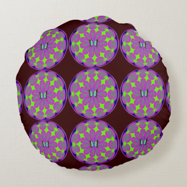 Polyester-Rundwurfkissen mit benutzerdefinierter B Rundes Kissen (Rückseite)