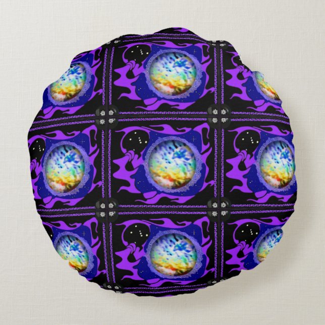 Polyester-Rundwurfkissen mit benutzerdefinierter B Rundes Kissen (Rückseite)