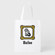 Polyestertasche - Katzenbrief B in Rahmen