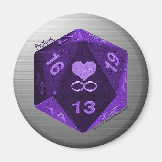 PolyGeek Magnet - Lila (Vorne)
