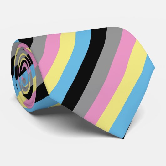 Polygender Flaggen-Hals-Krawatte Krawatte (Gerollt)