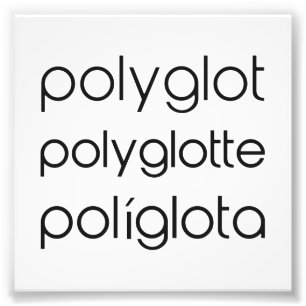Polyglotte Polyglota Mehrsprachige Fotodruck