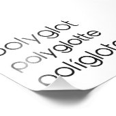 Polyglotte Polyglota Mehrsprachige Fotodruck (Ecke)