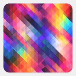 Polygon abstract colorful pattern quadratischer aufkleber