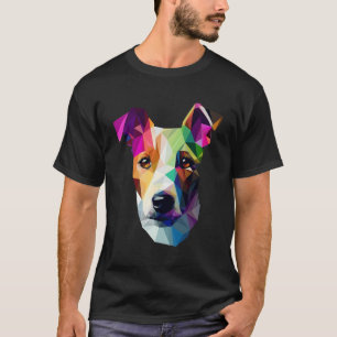 Polygon Abstrakt Geometric Jack Russell Poly Art T-Shirt