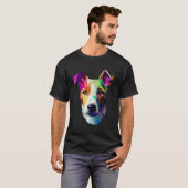 Polygon Abstrakt Geometric Jack Russell Poly Art T-Shirt (Vorne ganz)
