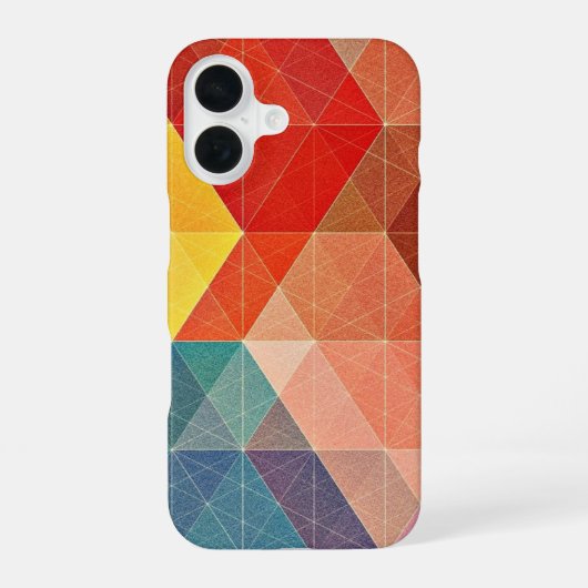 Polygon Abstrakt iPhone 16 Hülle (Rückseite)