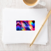 Polygon abstrakte Farbmuster Adressaufkleber (Insitu)