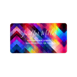 Polygon abstrakte Farbmuster                  Adressaufkleber