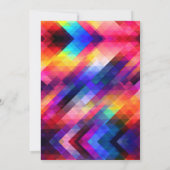 Polygon abstrakte Farbmuster Einladung (Rückseite)
