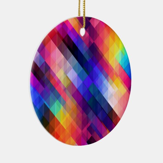 Polygon abstrakte Farbmuster Keramik Ornament (Rechts)