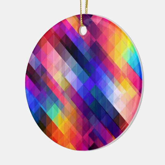 Polygon abstrakte Farbmuster Keramik Ornament (Links)