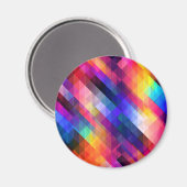 Polygon abstrakte Farbmuster Magnet (Vorderseite/Rückseite)