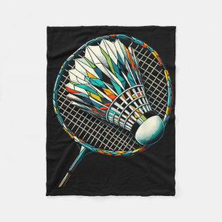 Polygon Art Badmintonspieler Shuttle Badmintoner Fleecedecke