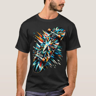 Polygon Art Skateboarder Skateboard Skateboard Ska T-Shirt