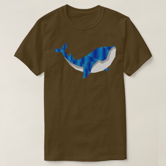 Polygon Blue Whale Design T-Shirt (Design vorne)