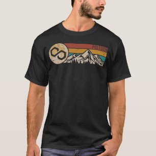 Polygon Coin MATIC Krypto Vintager alter Schulmond T-Shirt