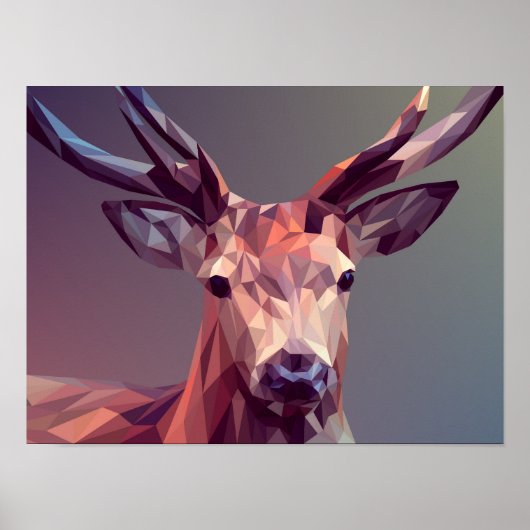 Polygon-Deer-Kunstdrucken Poster (Vorne)