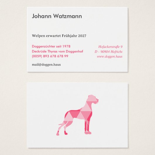 Polygon Deutsche Dogge Pink (Vorne & Hinten)